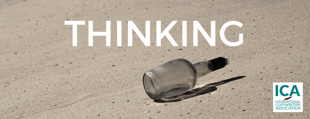 How to think more deeply - an image of no message in a bottle